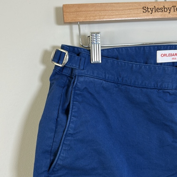 Orlebar Brown Bulldog Mid Length Swim Short In Navy Blue Pockets Sz 36 - Picture 4 of 11